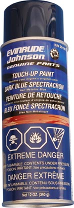 Johnson Evinrude OEM Factory Matched Dark Blue Spectracon Touch Up Paint 351907