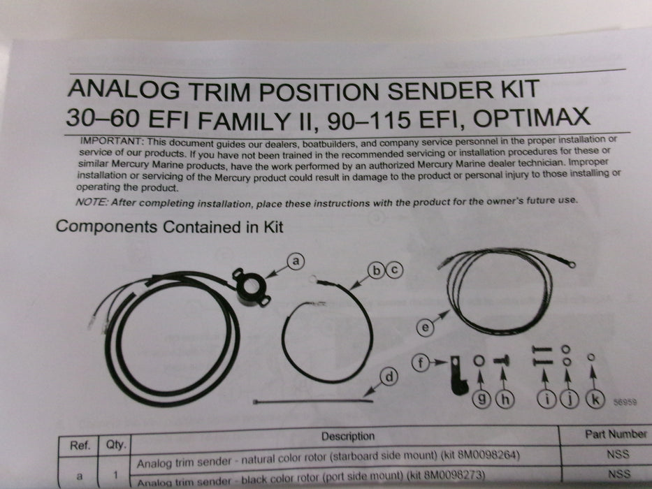 Trim Sender-Black 8M0098273