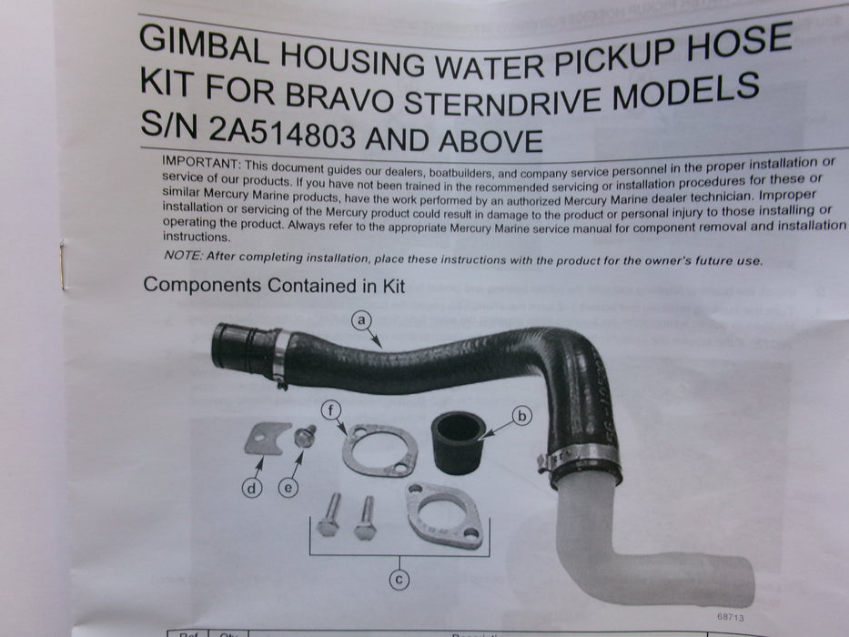 Water Pickup Hose Kit 32-8M0124395