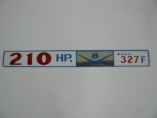Chris Craft engine parts 327F valve cover decal 16.92-07755
