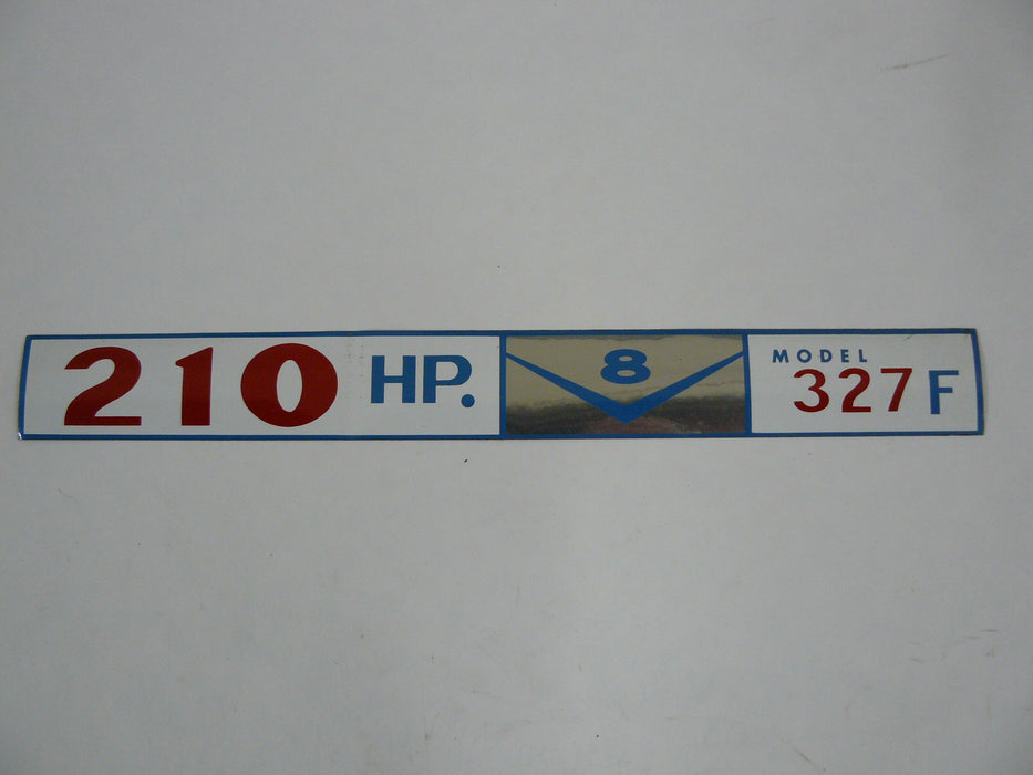 Chris Craft engine parts 327F valve cover decal 16.92-07755