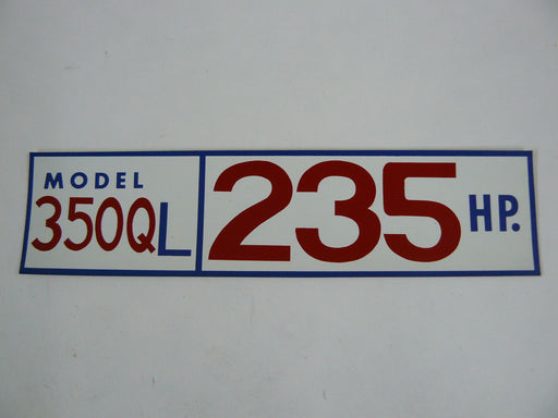 Chris Craft engine parts decal,350QL 16.92-08662