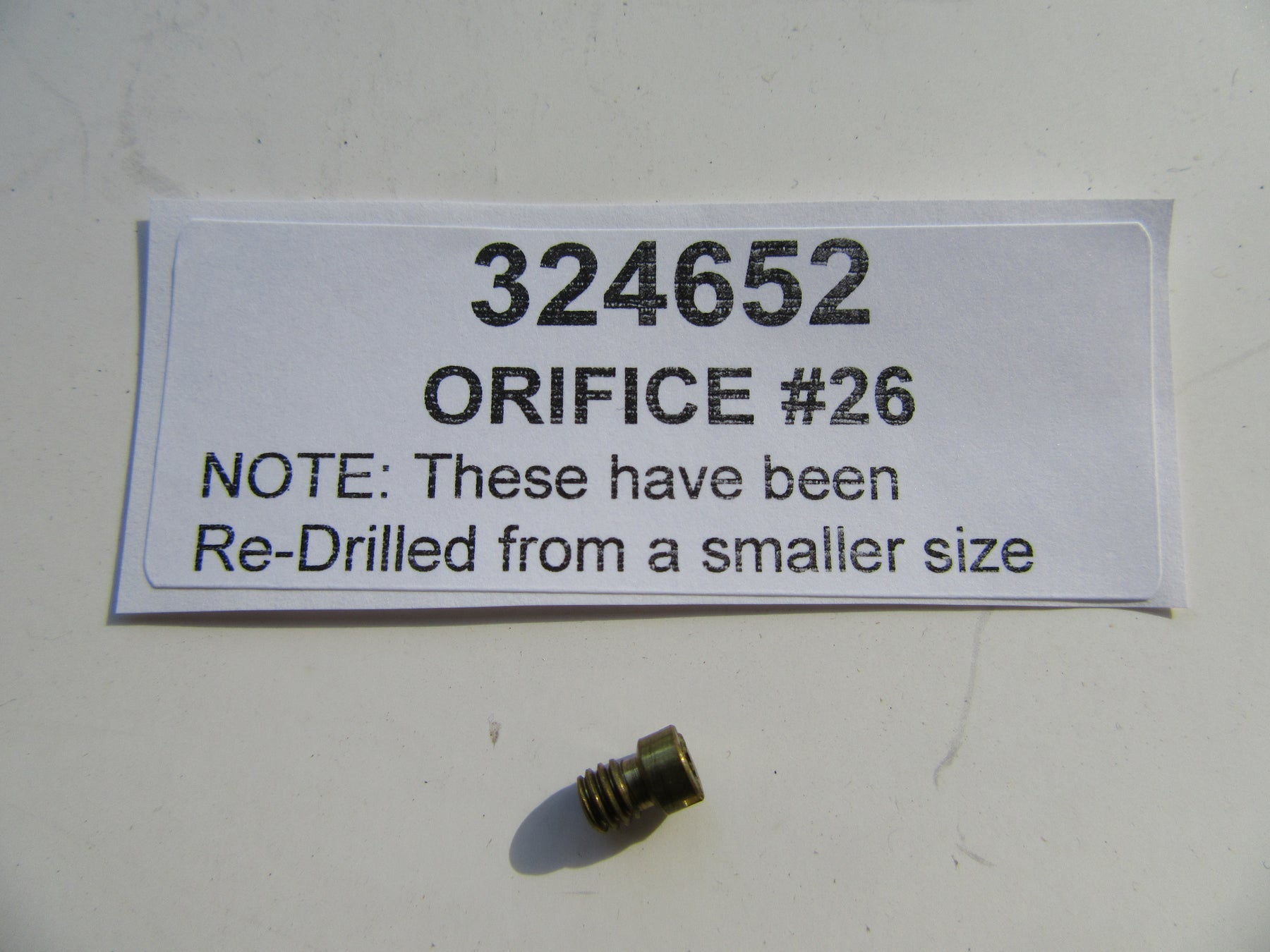 orifice # 26 0324652