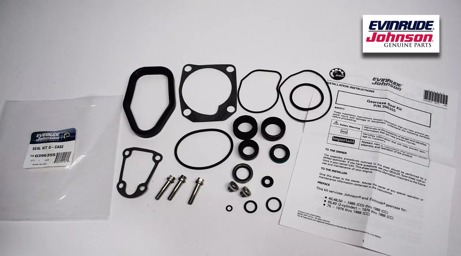 Johnson Evinrude Outboard Gearcase Seal Kit 40-75hp 396355