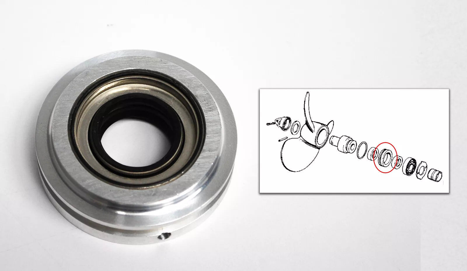 BRP Johnson Evinrude 1986 40hp Oil Retainer Housing and Seal 397186