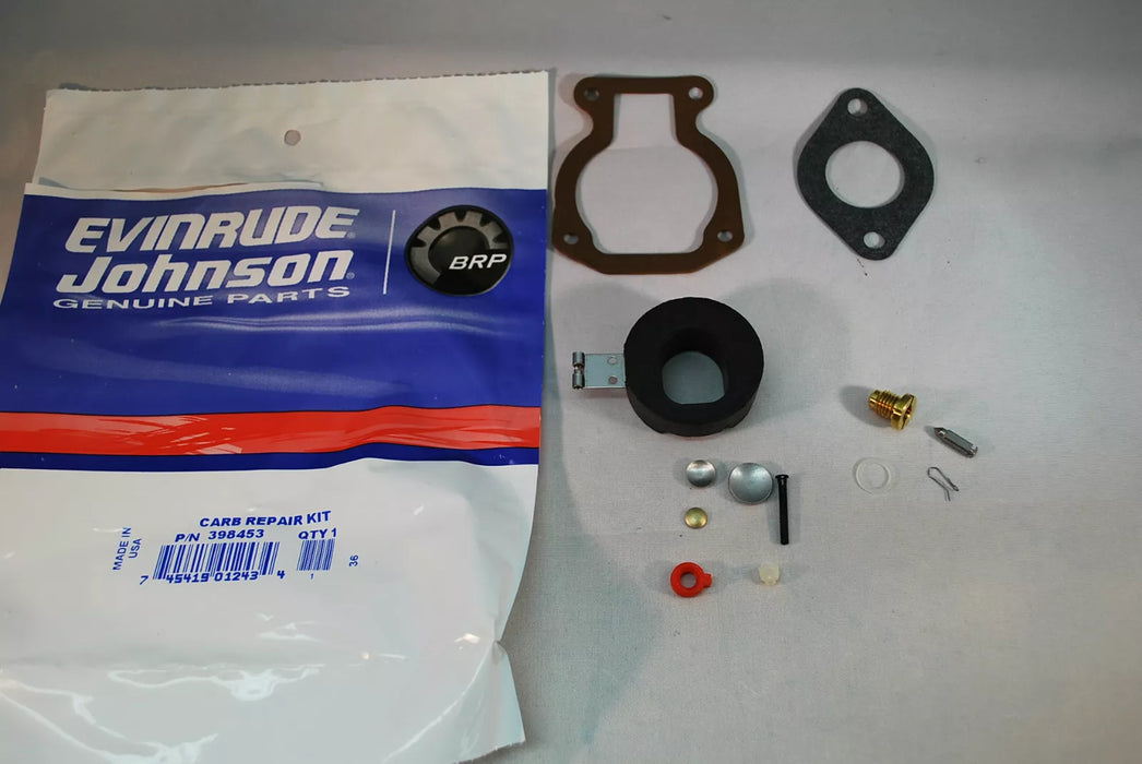 Johnson Evinrude OEM Outboard Carburetor Kit with Float 398453