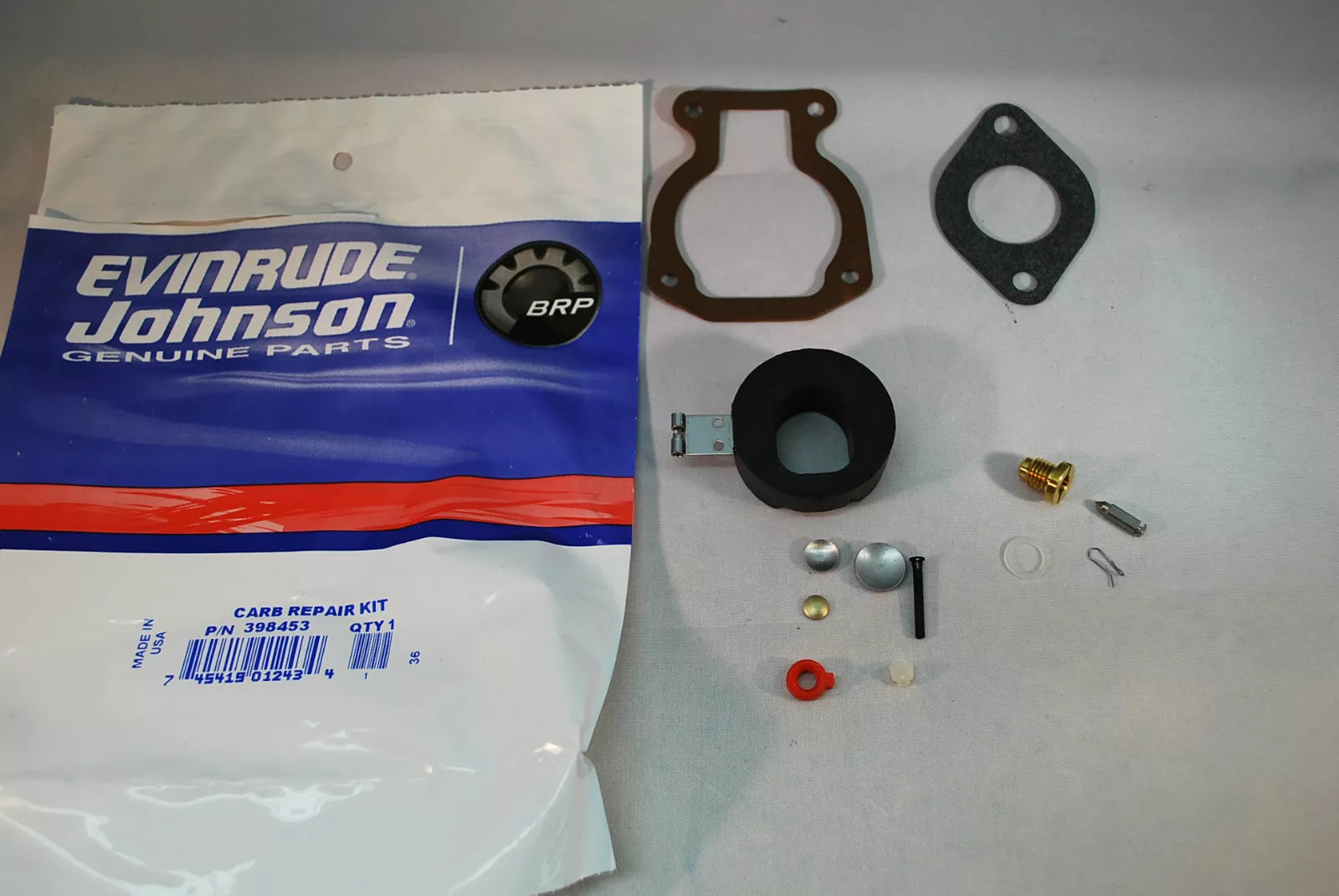 Johnson Evinrude OEM Outboard Carburetor Kit with Float 398453
