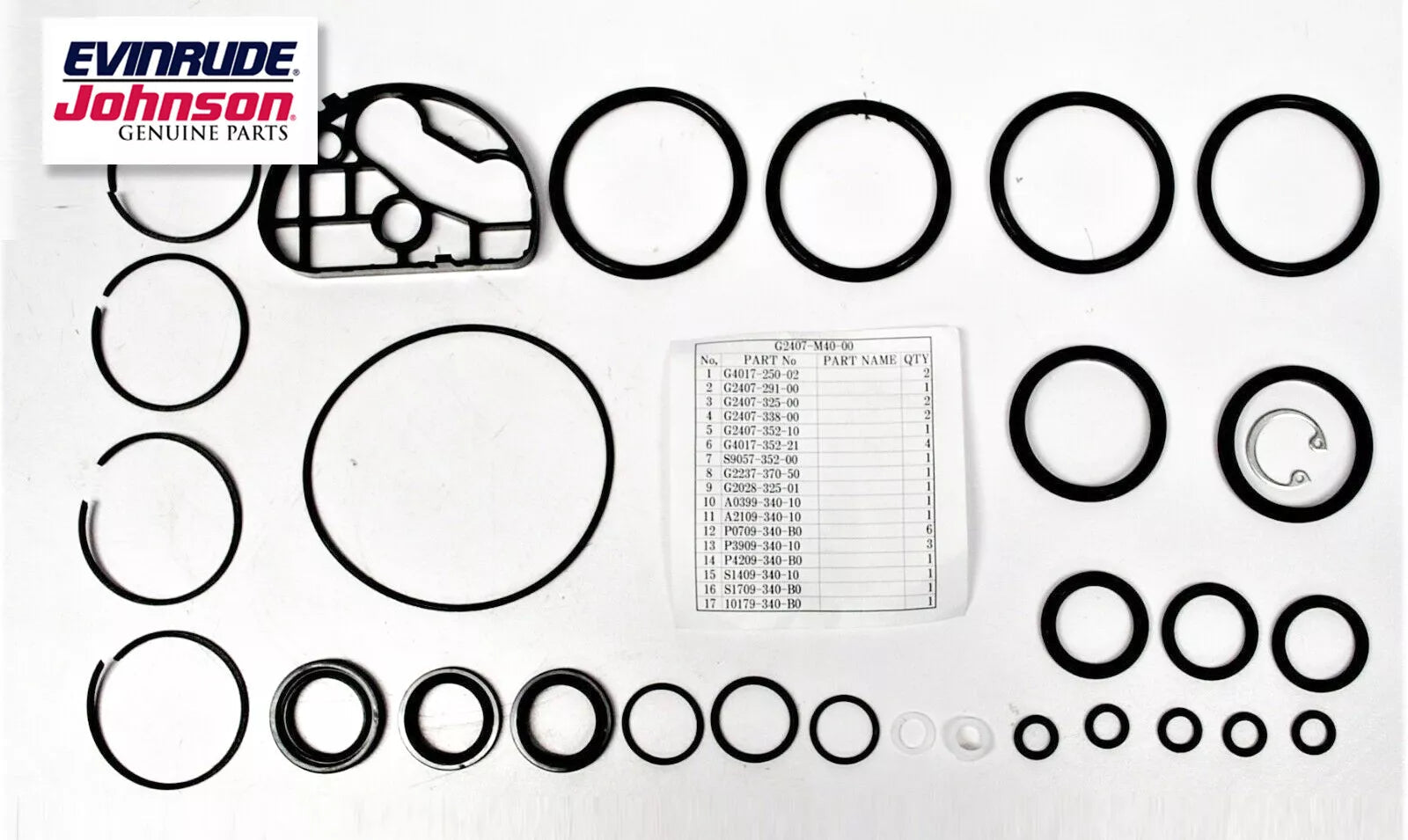Johnson Evinrude OMC Trim and Tilt O-Ring and Seal Kit 434519 0434519