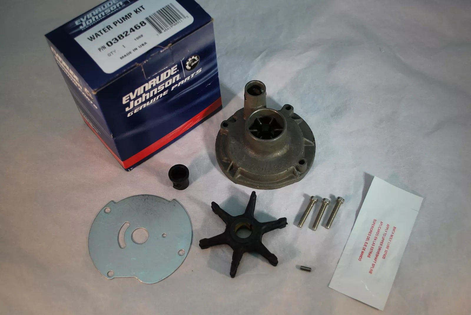 Johnson Evinrude OEM Water Pump & Impeller Kit 382468 BRP/OMC with Housing