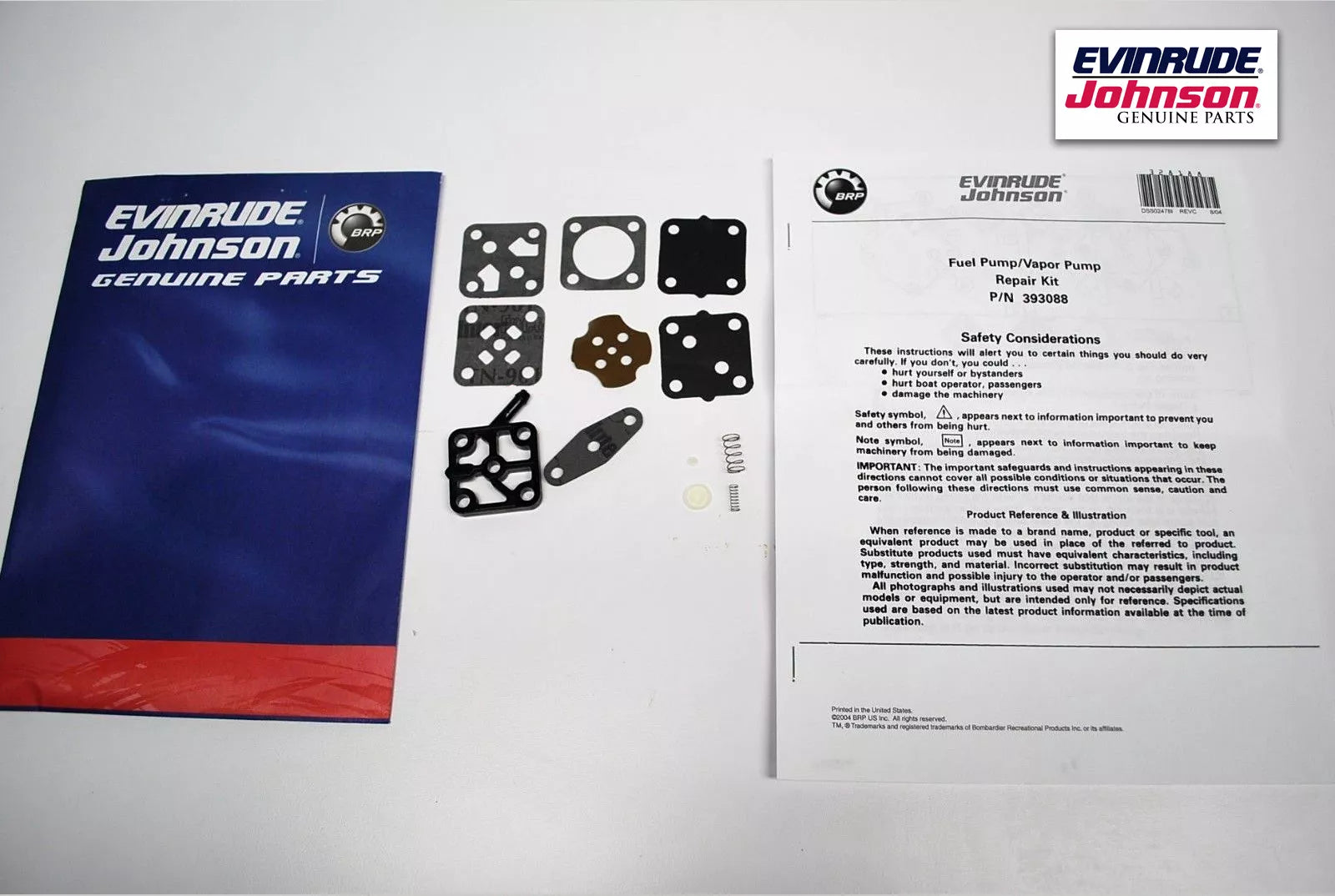 Johnson Evinrude OEM Outboard Fuel Pump Repair Kit 393088 BRP/OMC