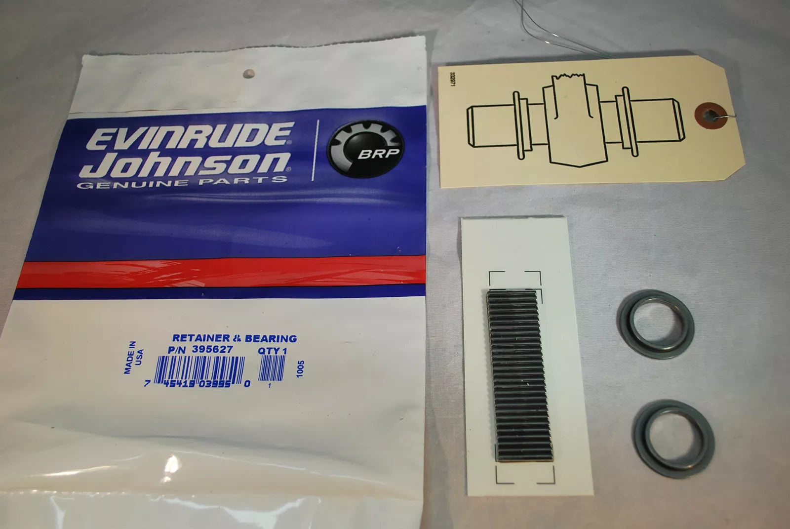 Johnson Evinrude OEM Outboard Retainer & Bearing Set 395627 BRP/OMC