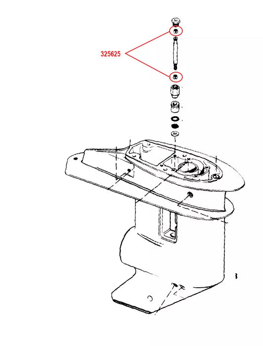 Johnson Evinrude Shift Rod Nut Keeper 325625