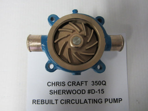 Chris Craft 350Q Circulating Pump RH 350Q 16.95-08372 Sherwood D15 D-15 16.95-08372